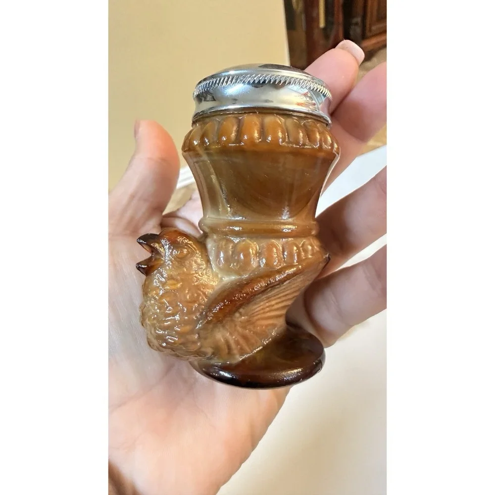 vintage Boyd‎ Glass chocolate swirl slag glass salt and pepper shakers